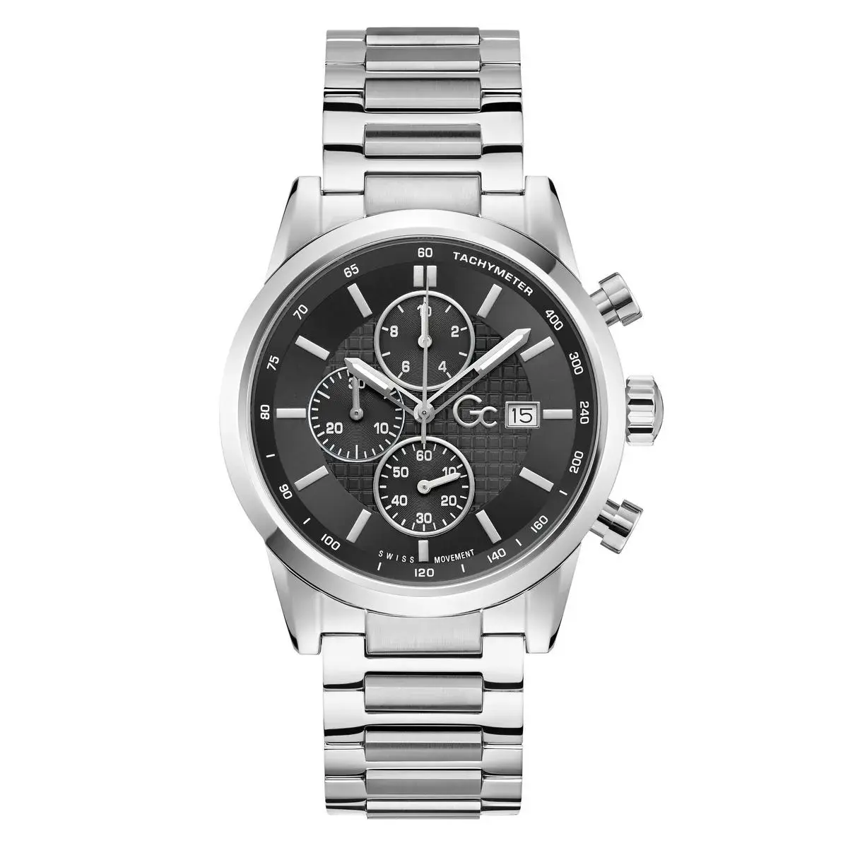 Herren Chronograph Uhr Silberfarben