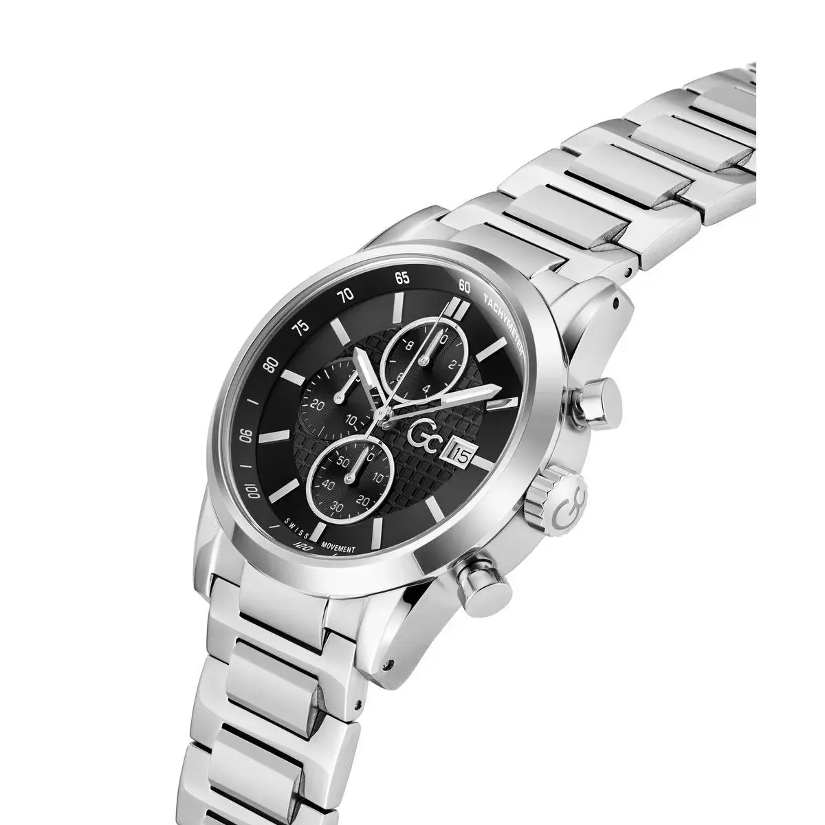Herren Chronograph Uhr Silberfarben