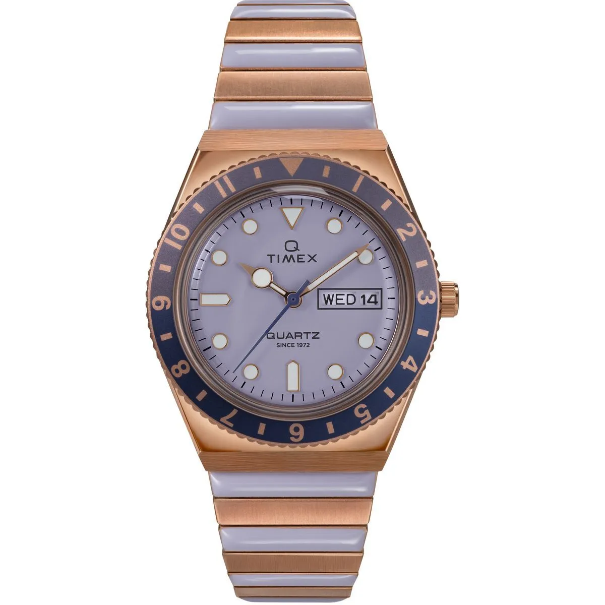 Q Timex Quarz-Analoguhr mit Datumsanzeige