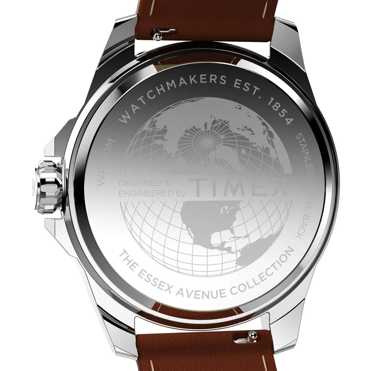 Herren Essex Avenue braune Lederuhr