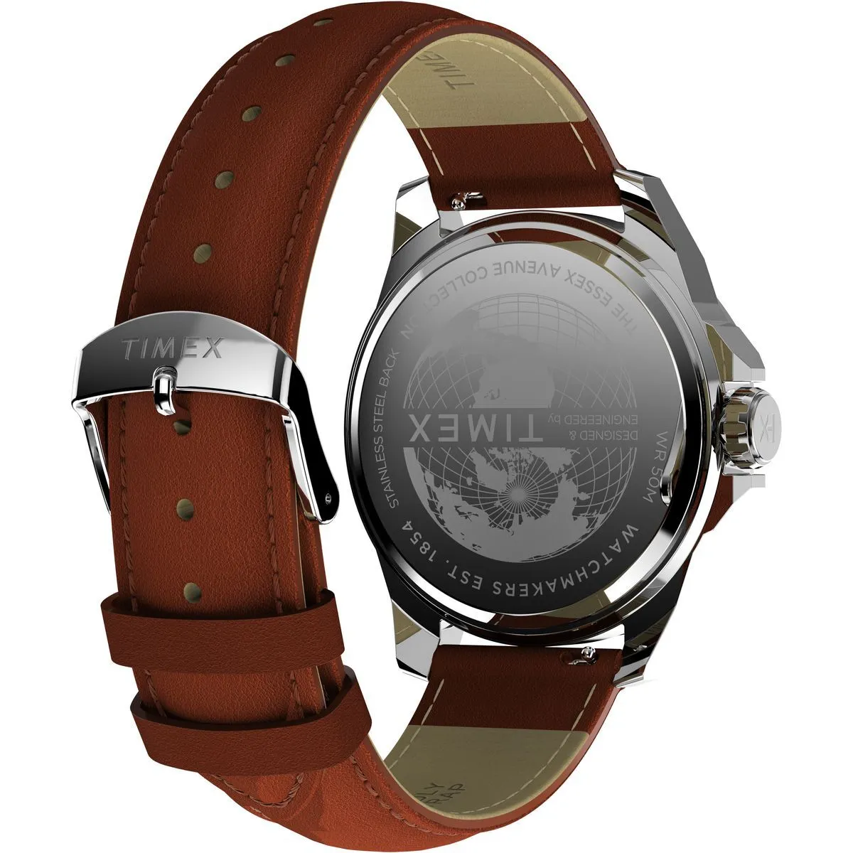 Herren Essex Avenue braune Lederuhr