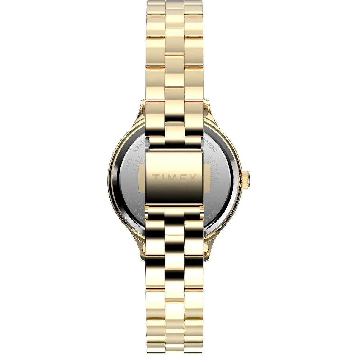 Goldfarbene Analog-Uhr mit Strukturzifferblatt