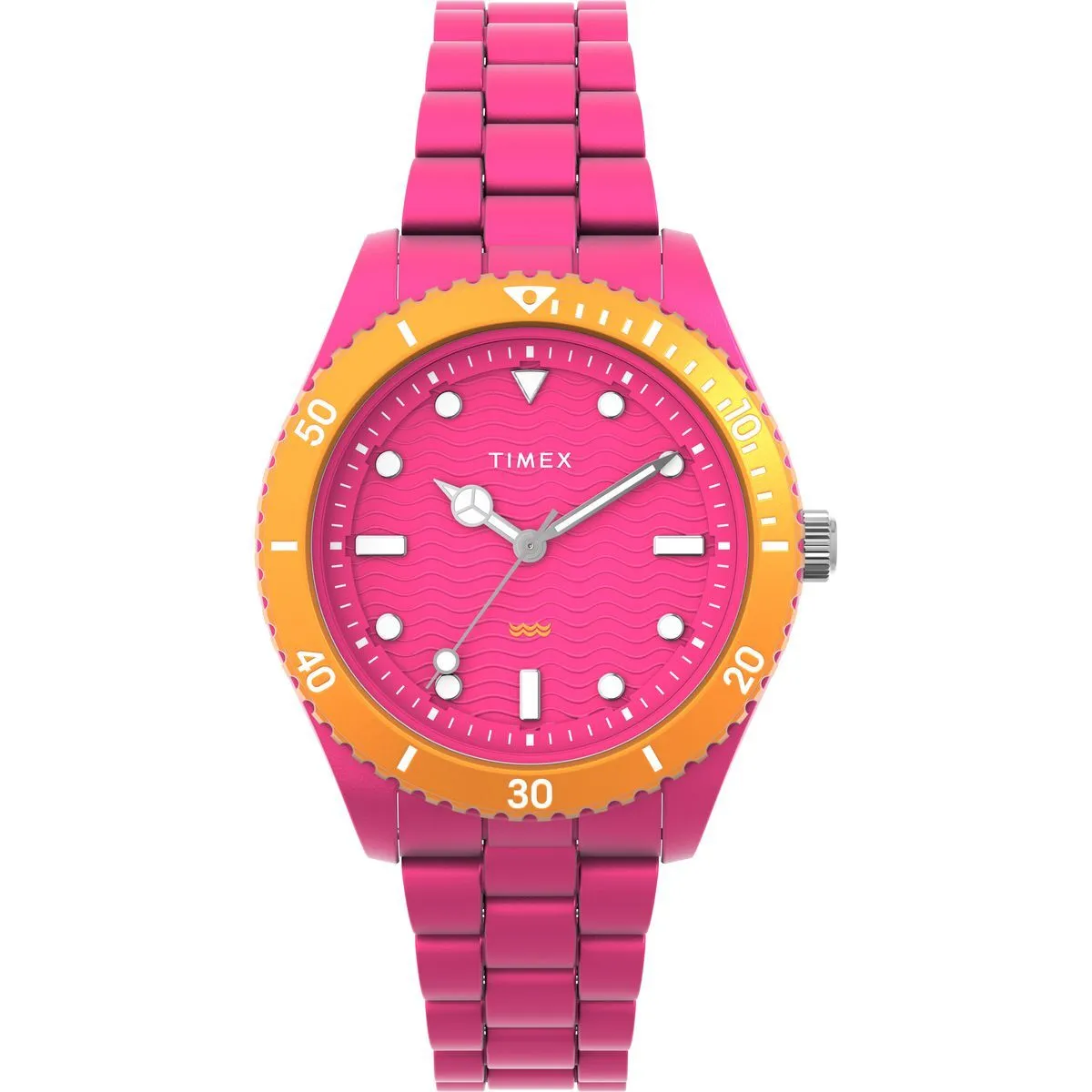 Pinkfarbene Ocean Diver-Style Uhr