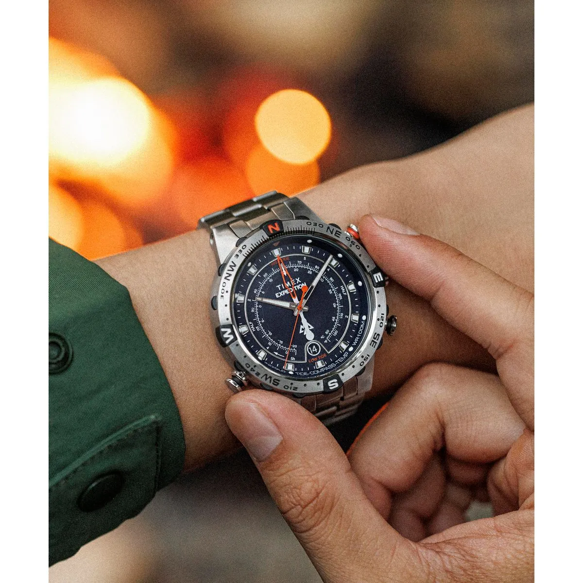 Expedition Tide-Temp-Compass Silber Uhr