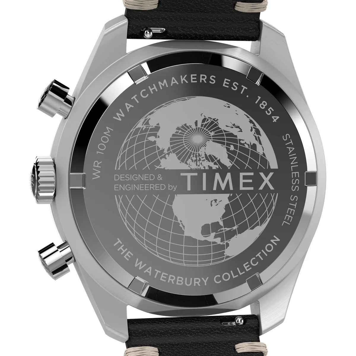 Klassische Chronographenuhr mit Lederarmband