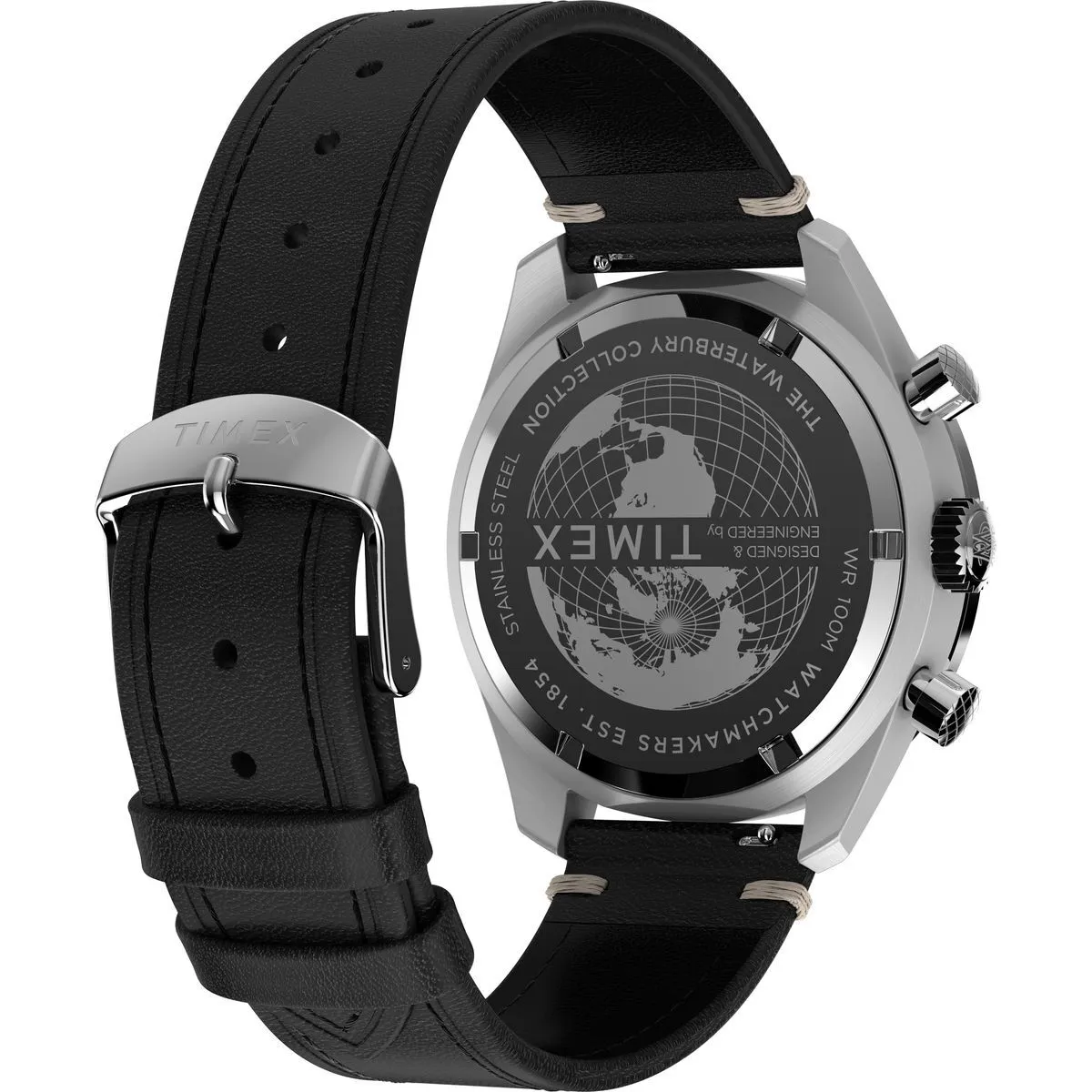 Klassische Chronographenuhr mit Lederarmband