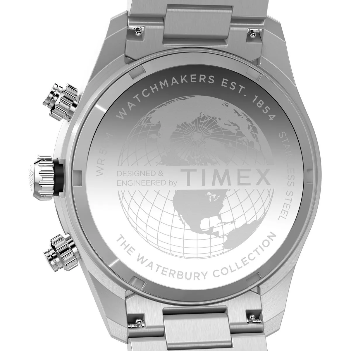 Silberne Chronograph Edelstahl Uhr