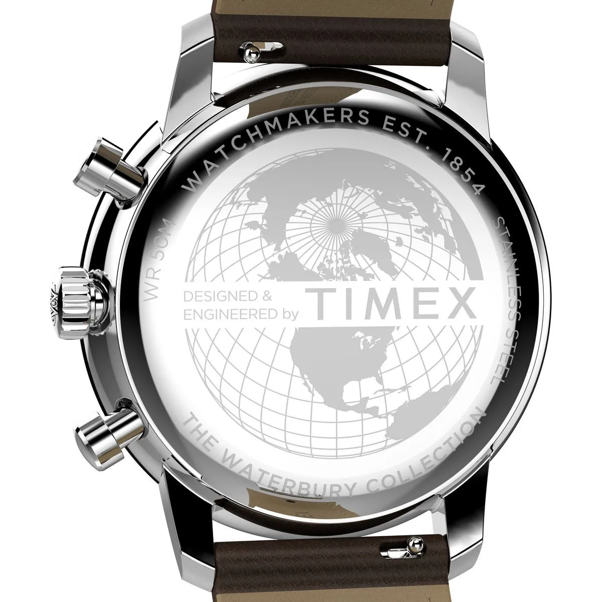 Elegante Chronograph Uhr mit Lederarmband
