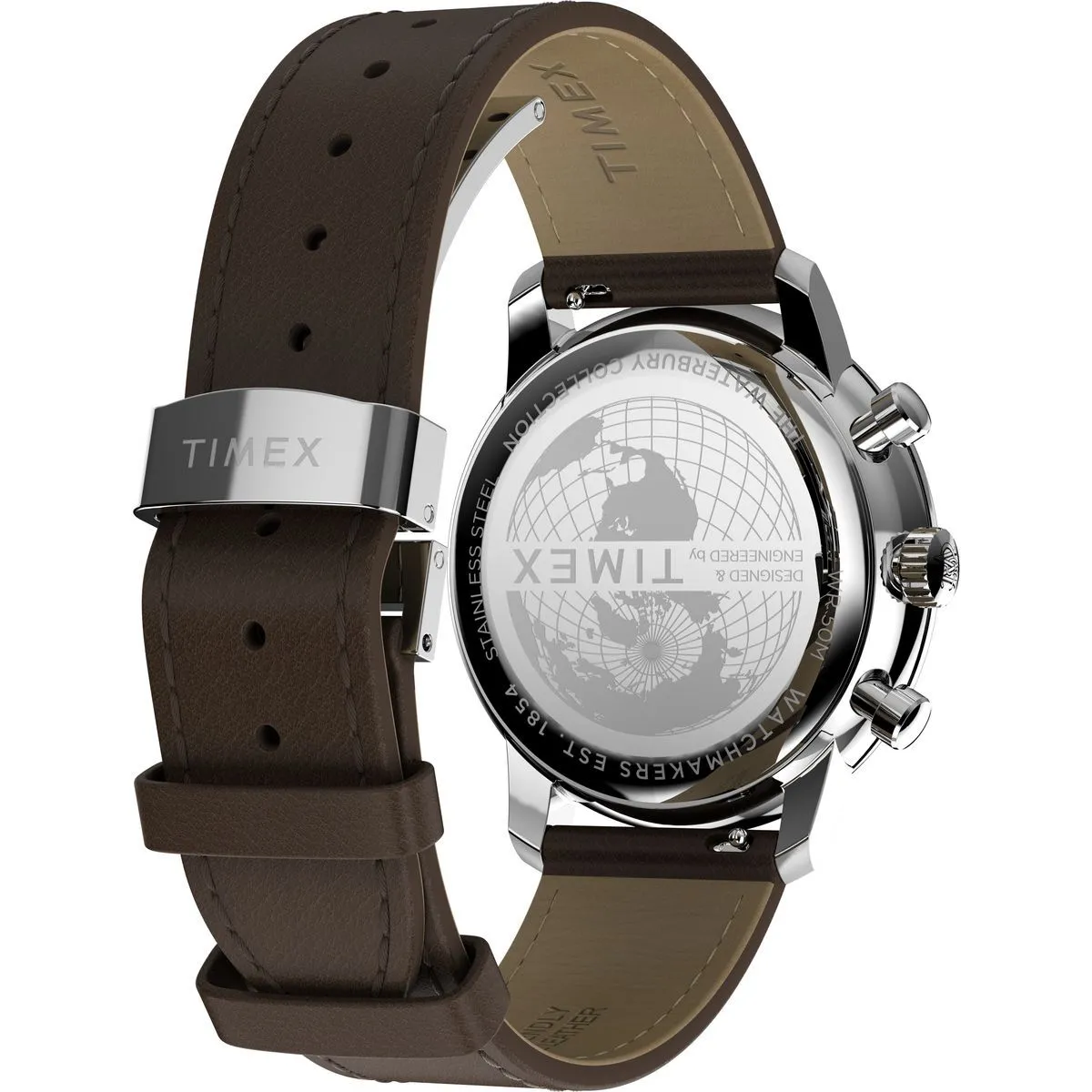 Elegante Chronograph Uhr mit Lederarmband