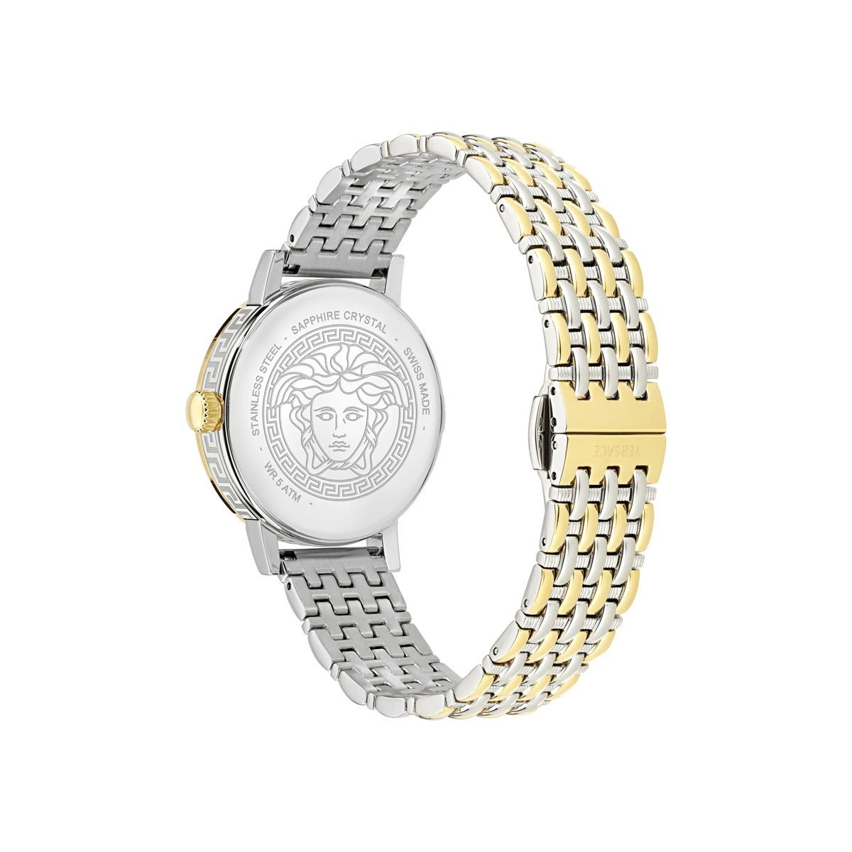 Grün Zifferblatt Zweifarbige Uhr
