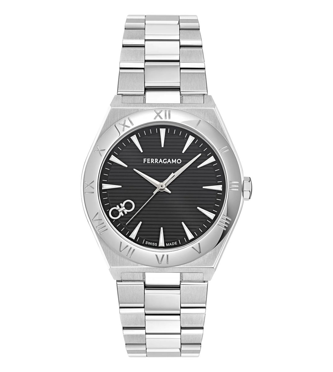 Silberne Edelstahl Quarz Uhr