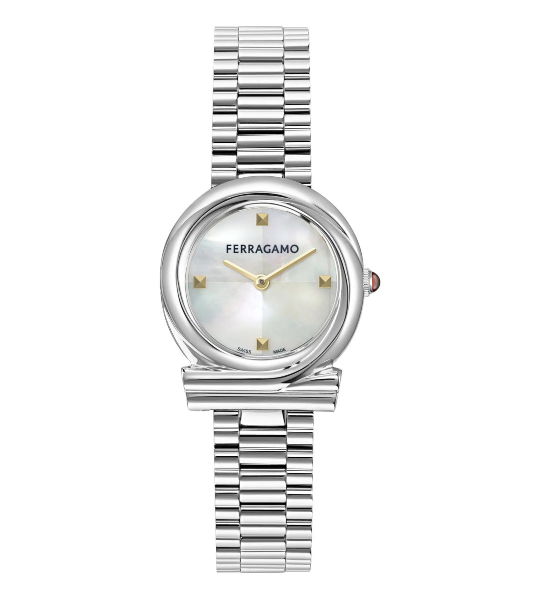 Elegante silberfarbene Damenuhr