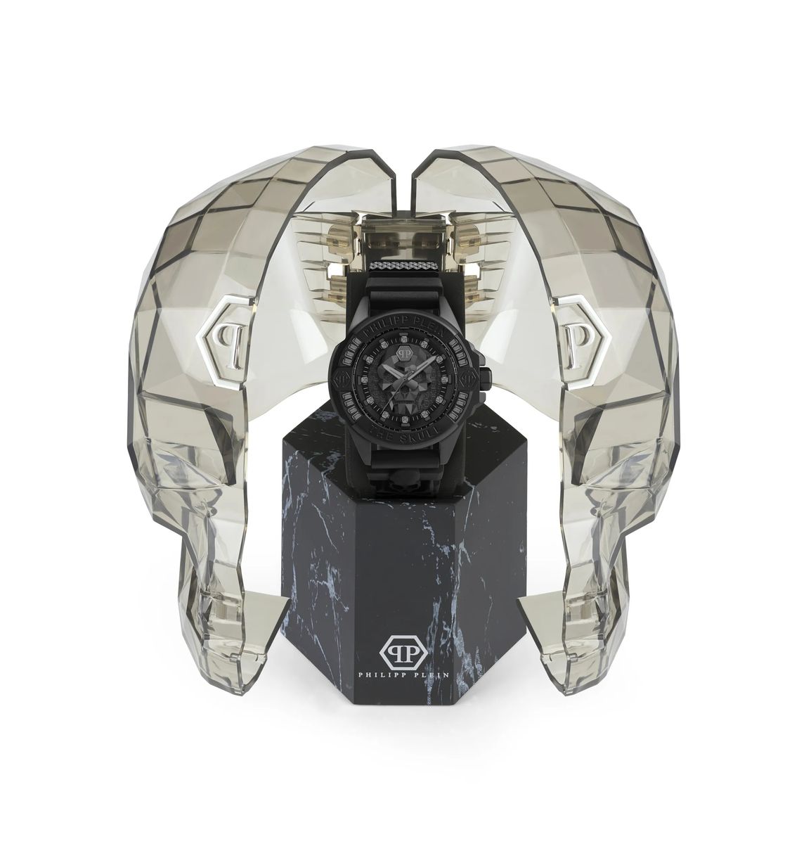 The $Kull Schwarze Quarzuhr