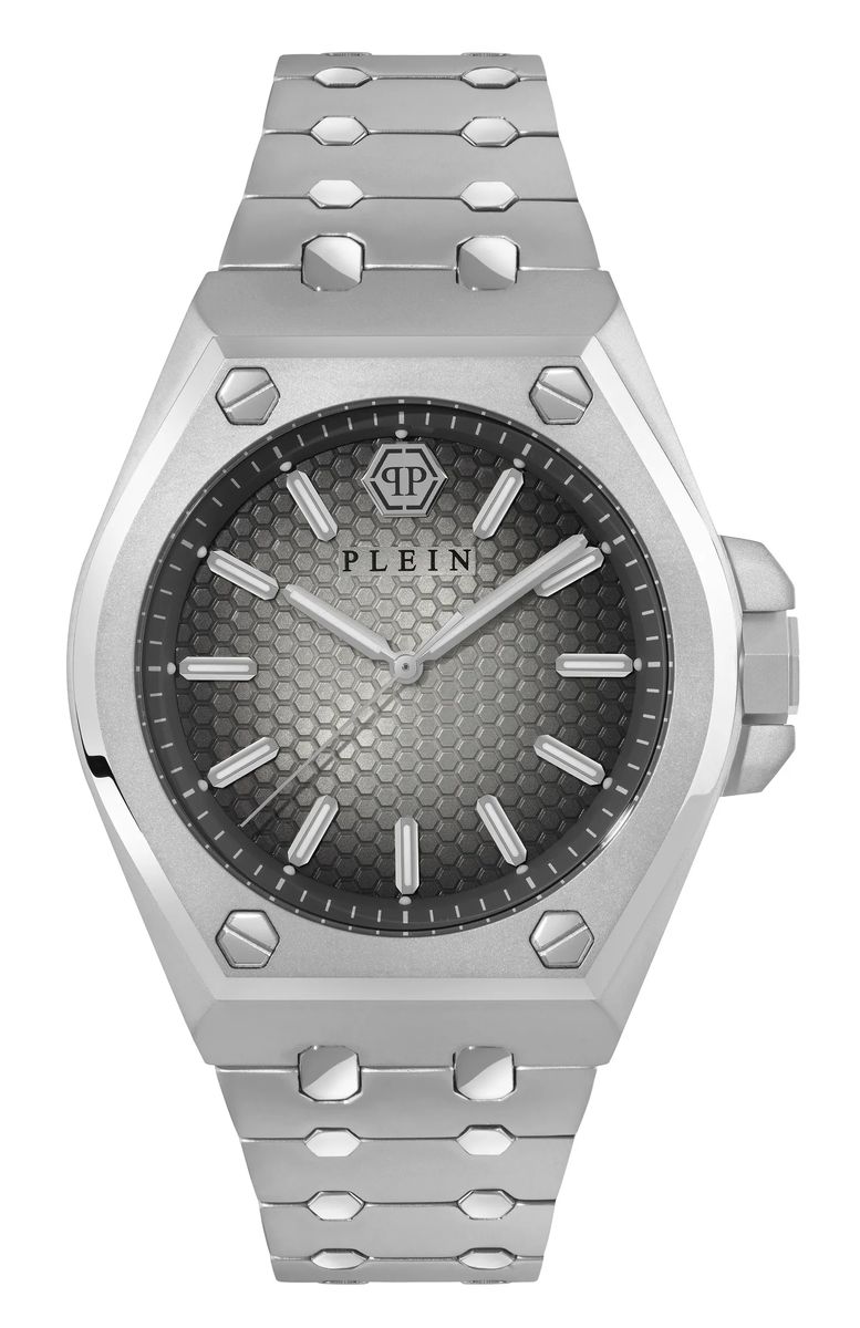 Silberne Herrenuhr aus Edelstahl