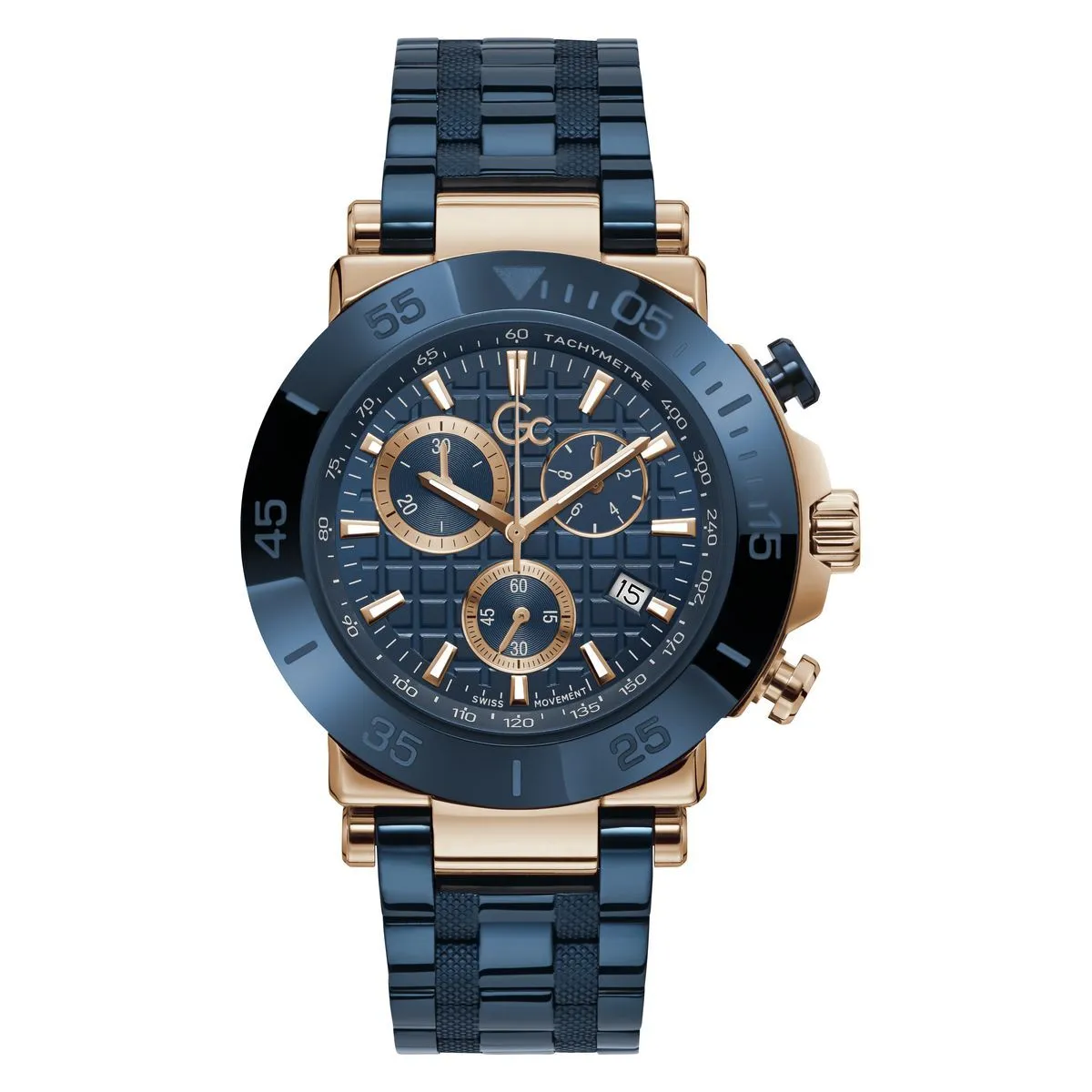 Unisex Blaue Chronographenuhr