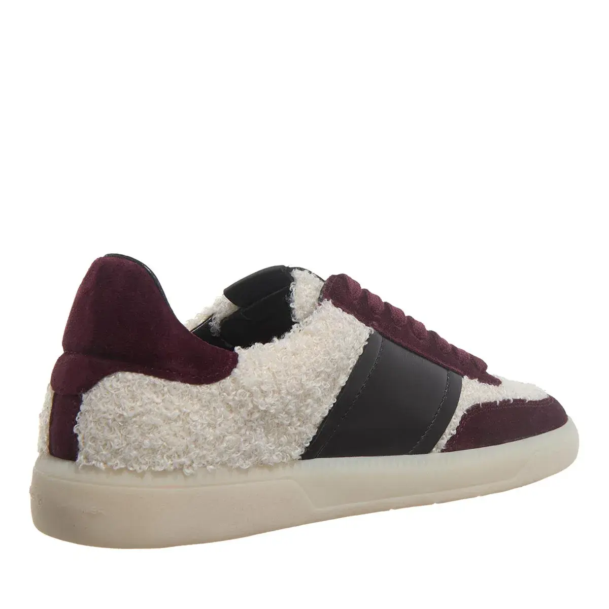 Farbblock-Sneaker mit Lederstreifen