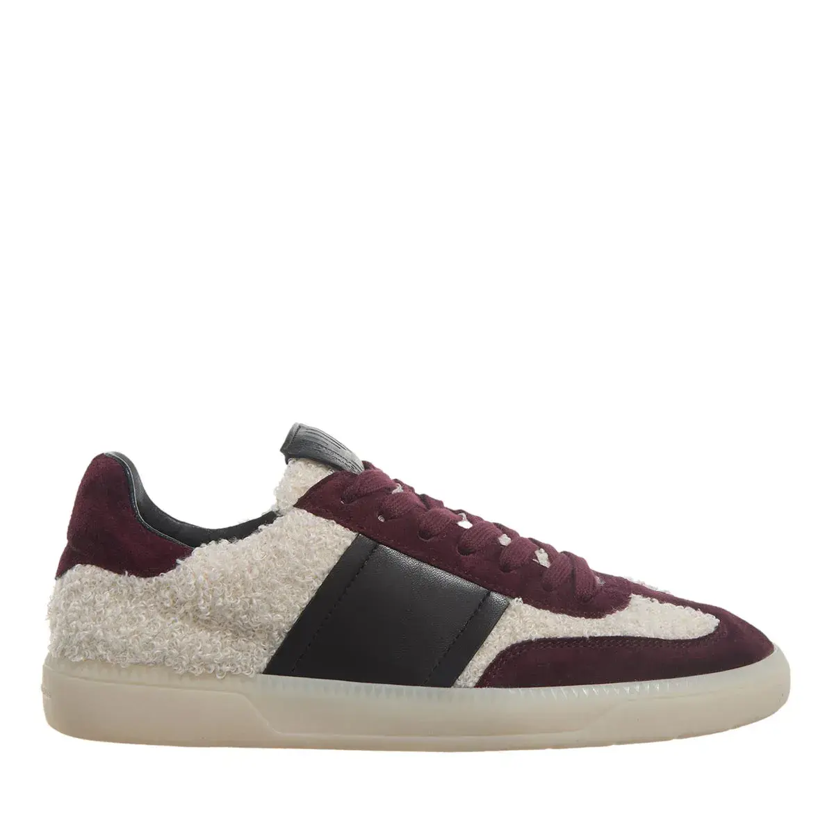 Farbblock-Sneaker mit Lederstreifen