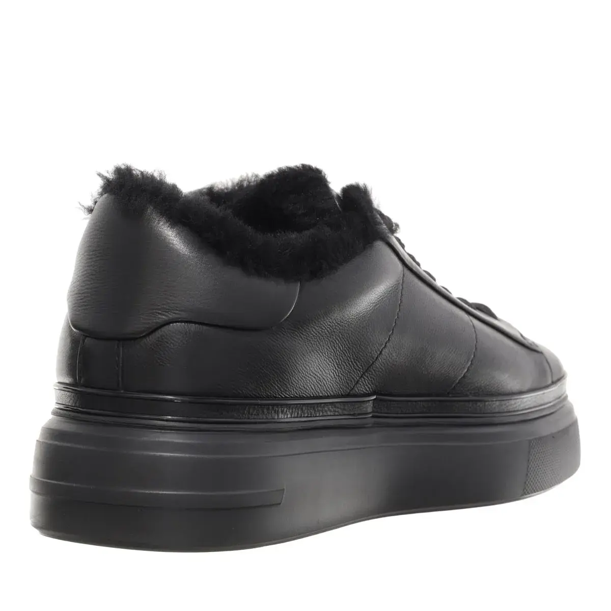 Leder-Plateau-Sneakers