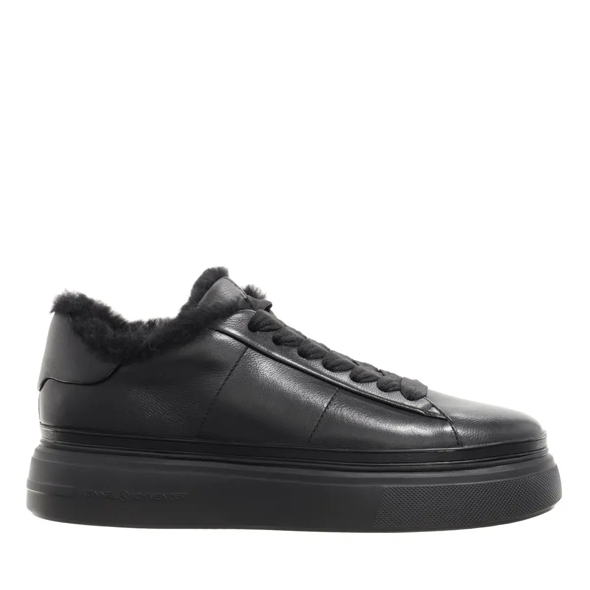 Leder-Plateau-Sneakers