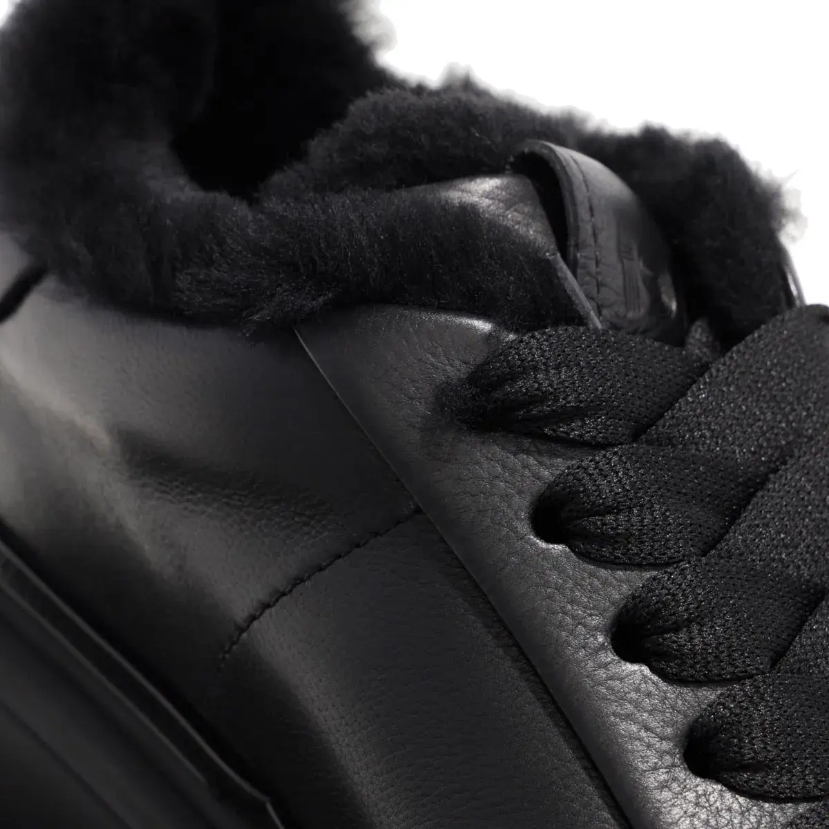 Leder-Plateau-Sneakers