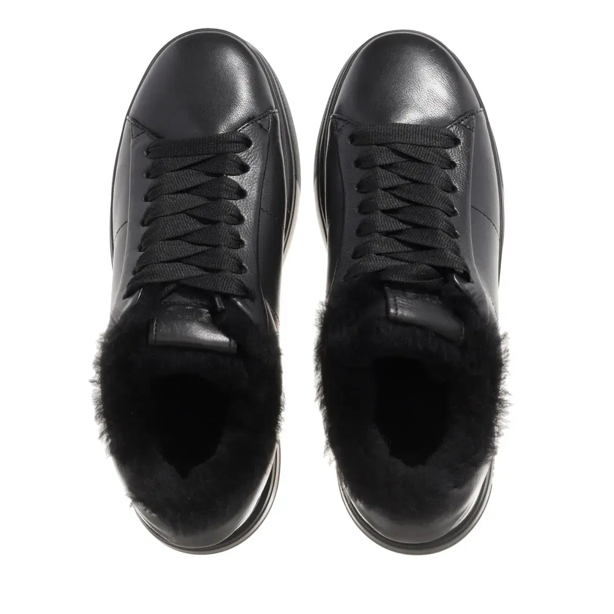 Leder-Plateau-Sneakers