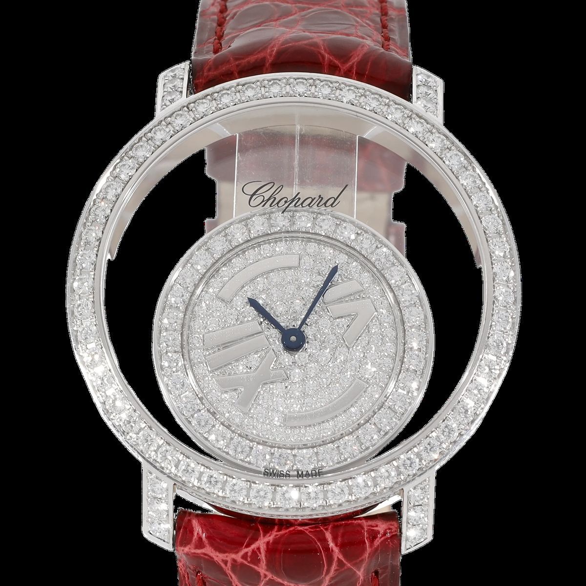 Diamantbesetzte Damen Happy Diamonds Uhr