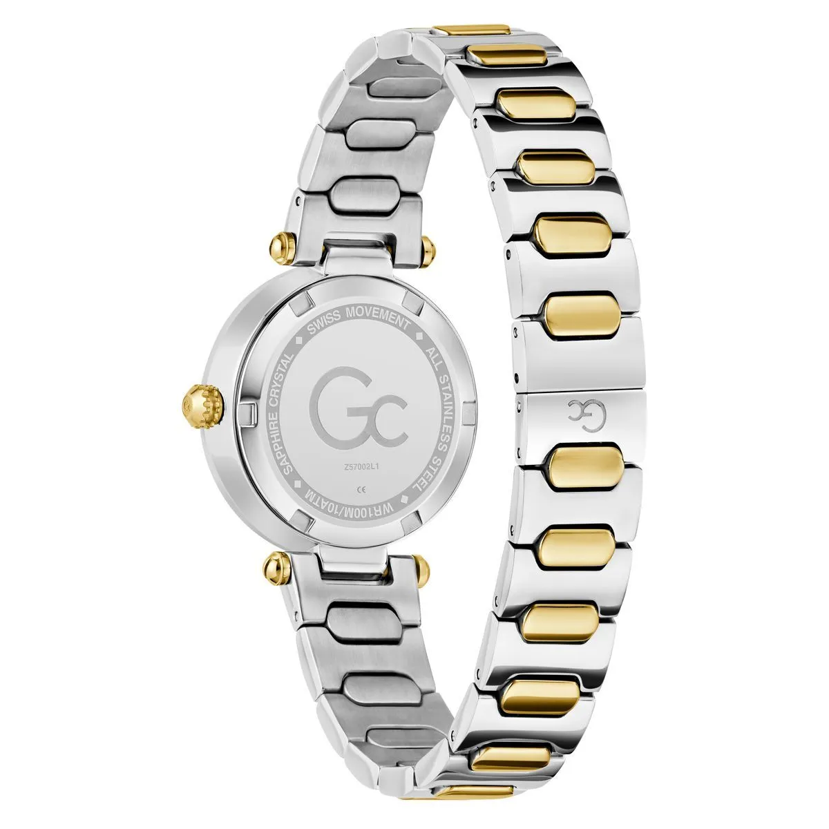 Zweifarbige Edelstahluhr mit Armband