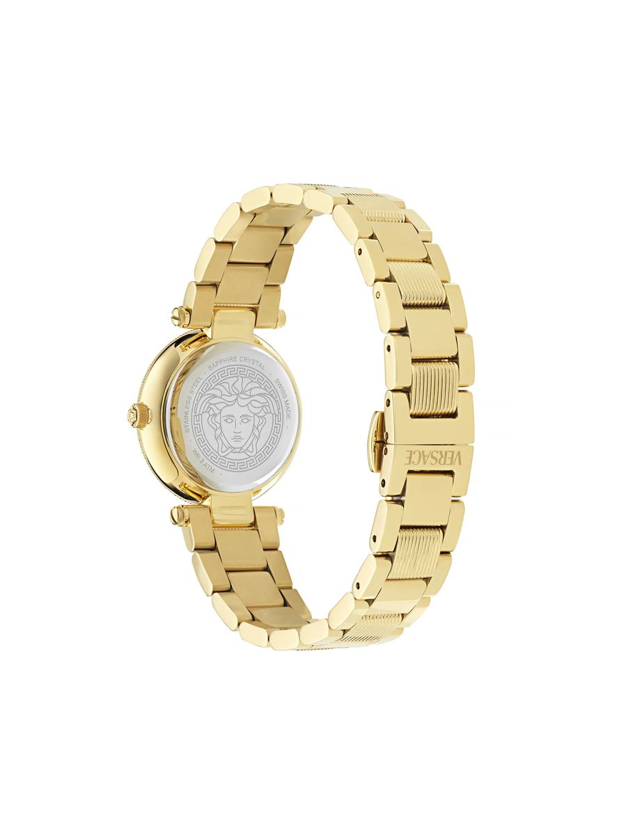 Goldfarbene Petite Zwei-Zeiger Quarz Uhr
