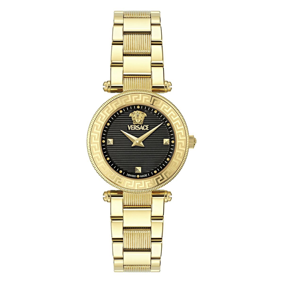 Goldfarbene Petite Zwei-Zeiger Quarz Uhr