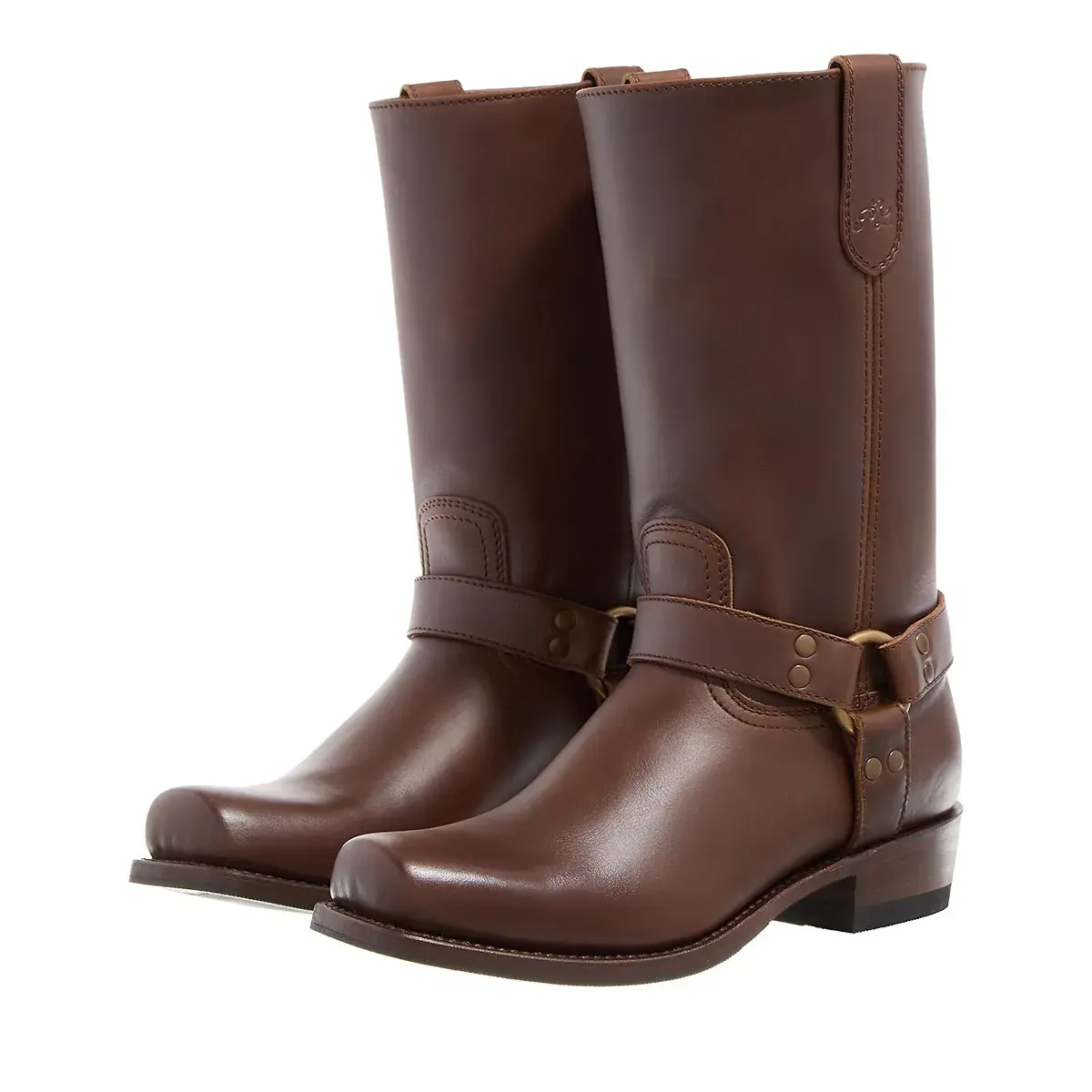 Harness Leder Wadenhohe Stiefel