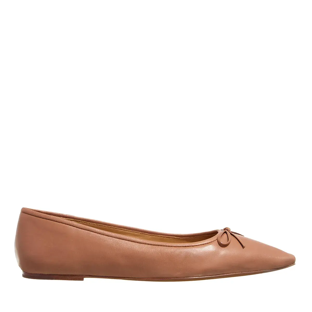 Spitz zulaufende Ballerinas aus Leder