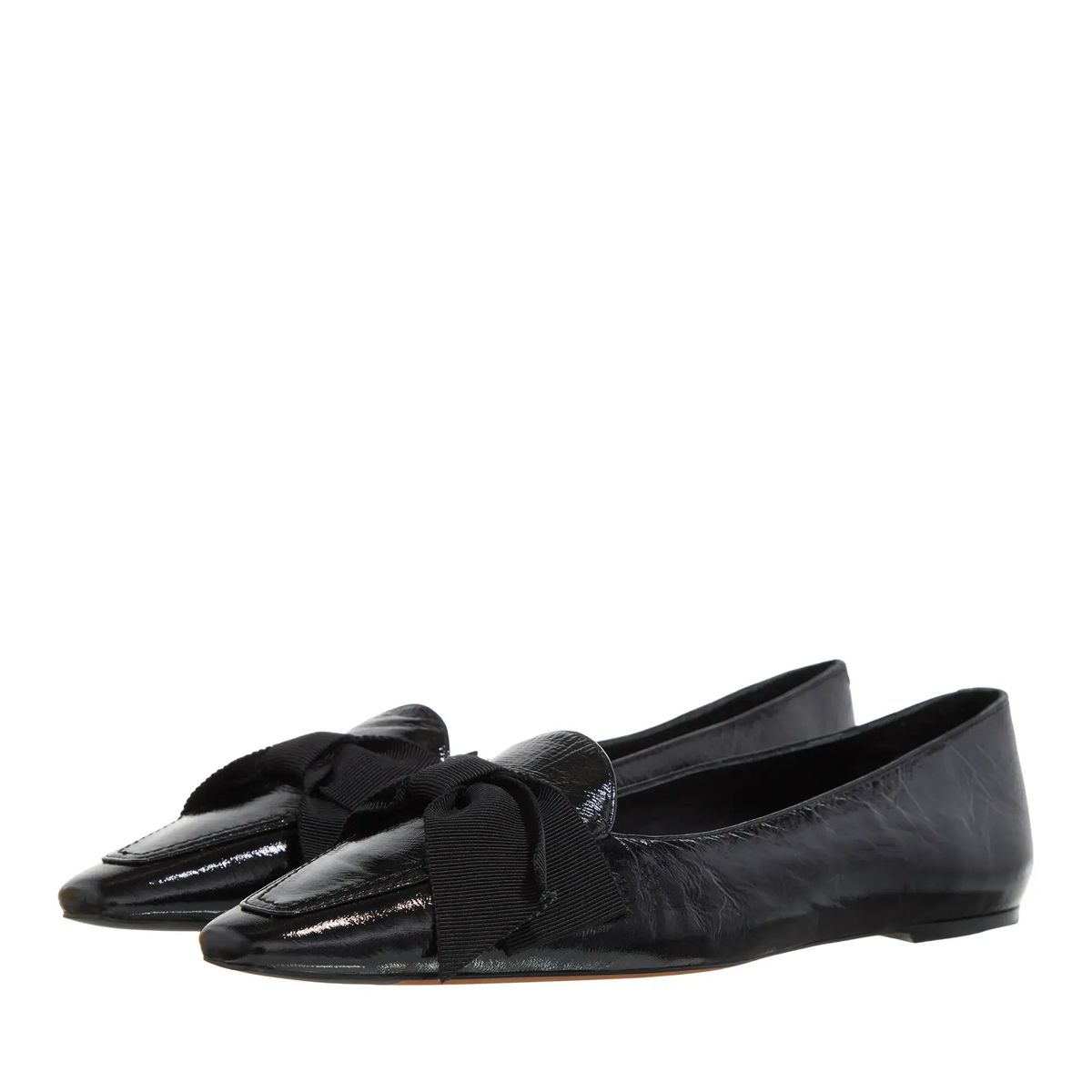 Eleganter schwarzer Lackleder Loafer