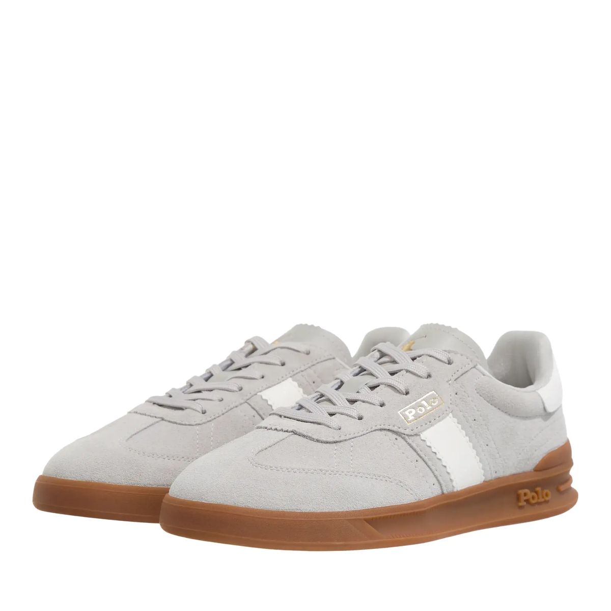 Grauer Wildleder Low-Top Turnschuh Sneaker