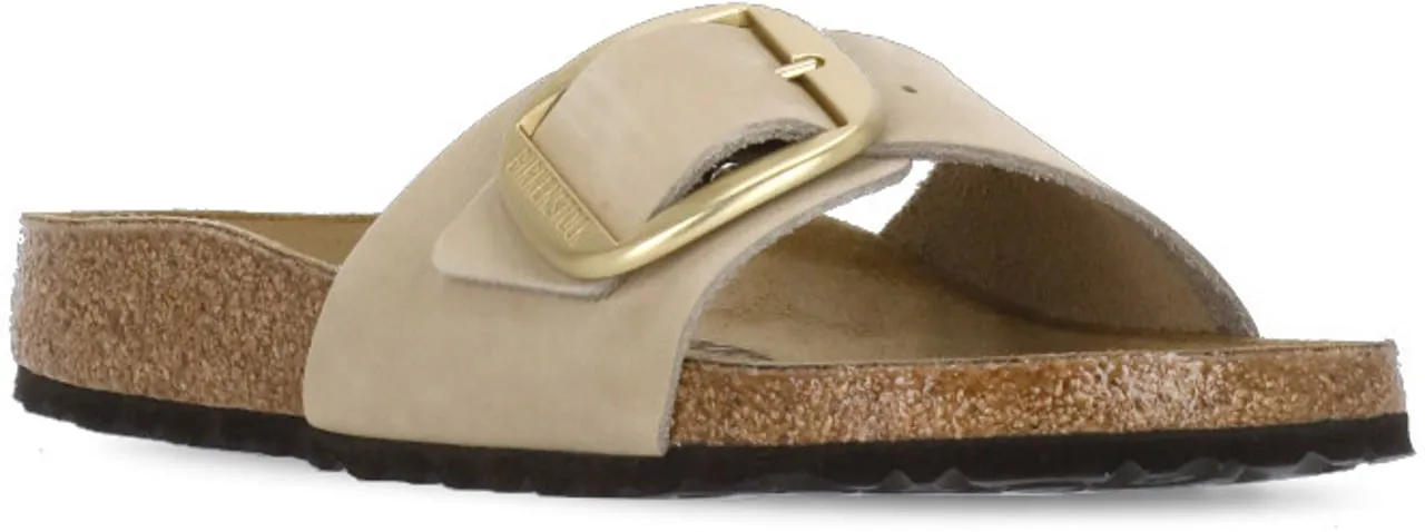 Beiger Slide-Sandale mit Schnallendetail