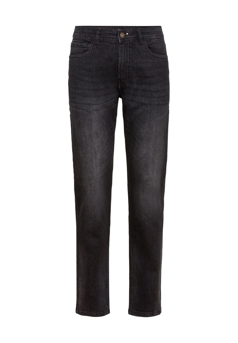 Schwarze Slim-Fit Jeans mit Waschung