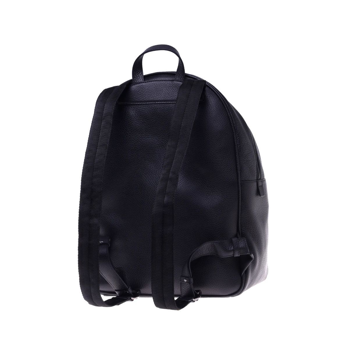 Minimalistischer schwarzer Lederrucksack
