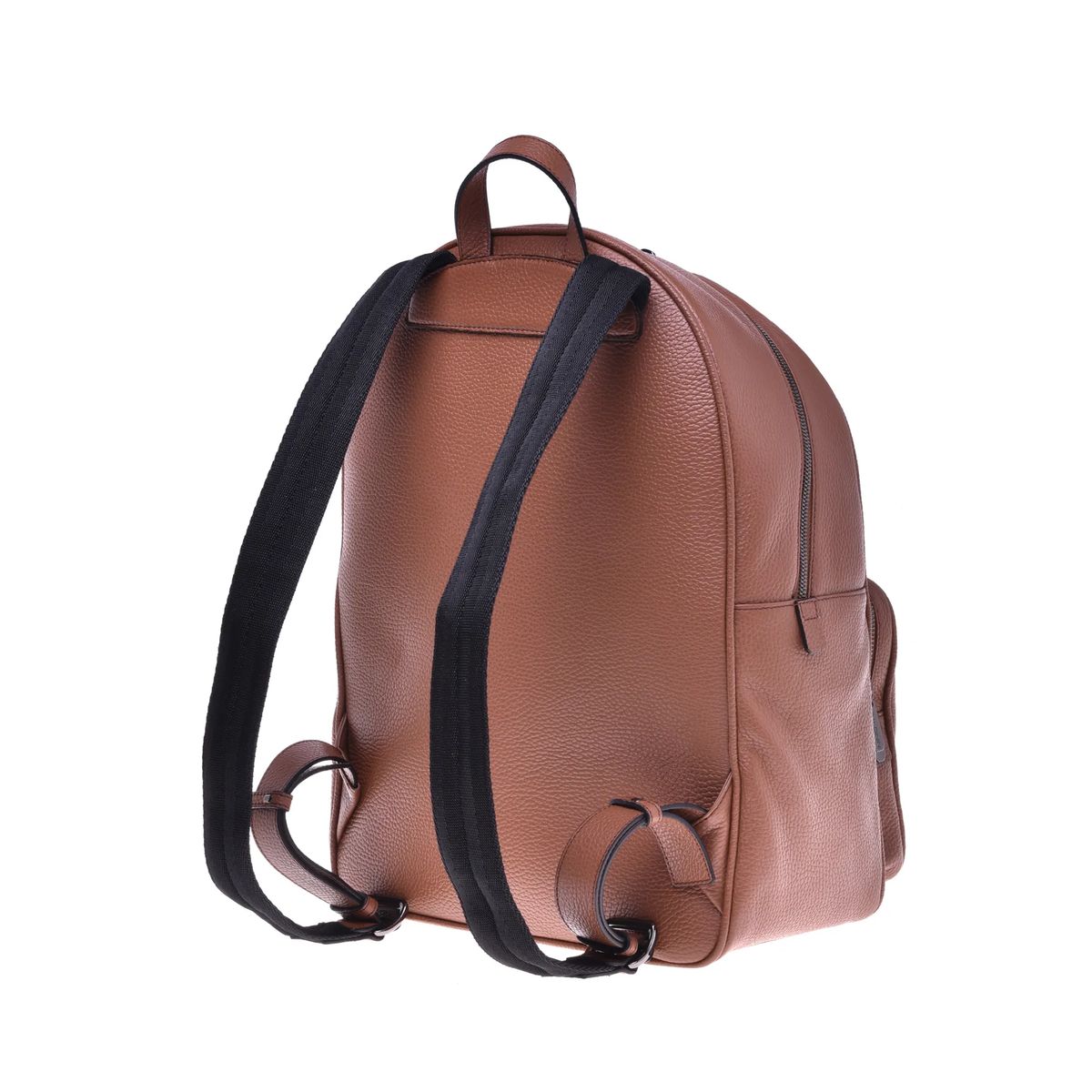 Leder-Rucksack mit Kuppelform und Tasche