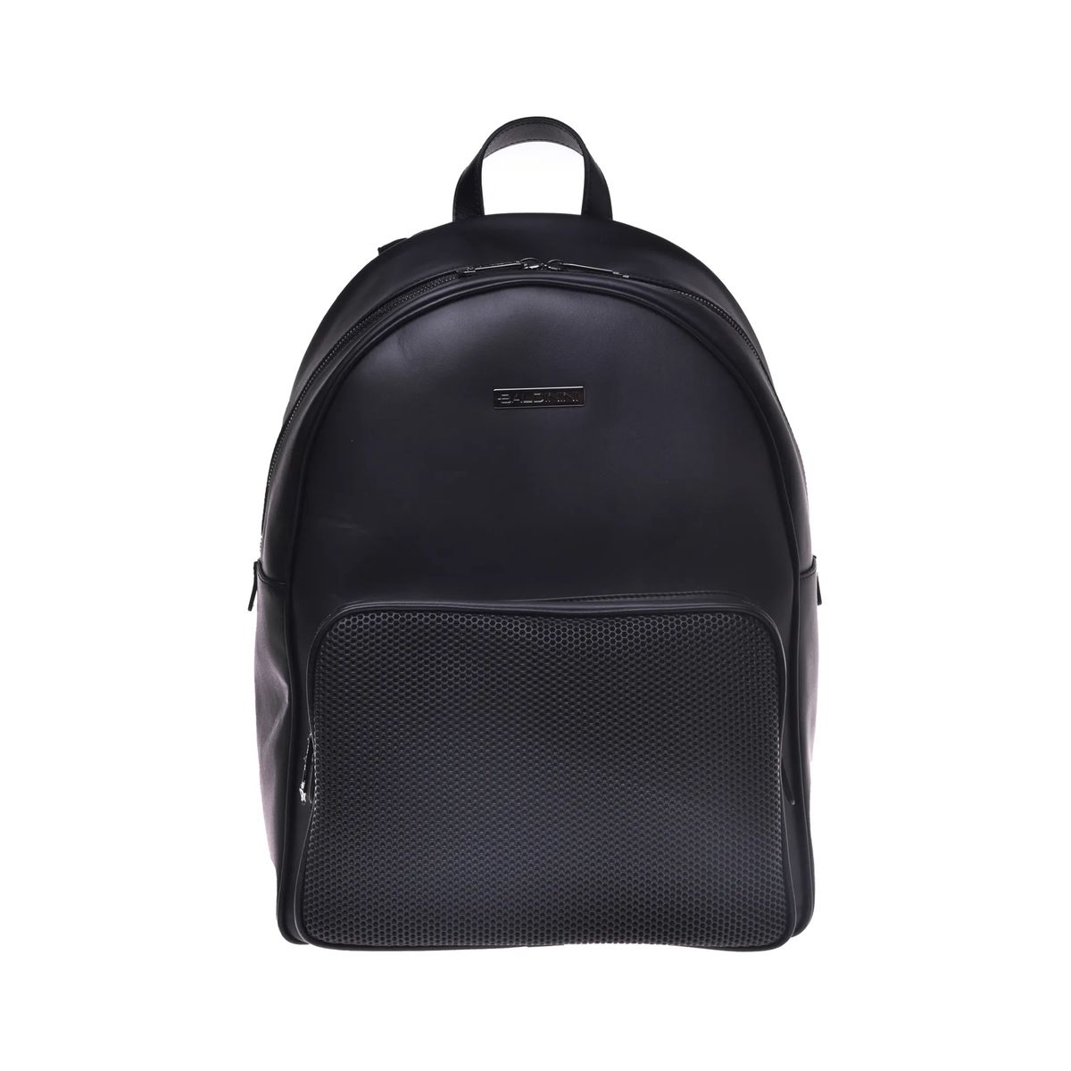 Minimalistischer Lederrucksack mit Tasche