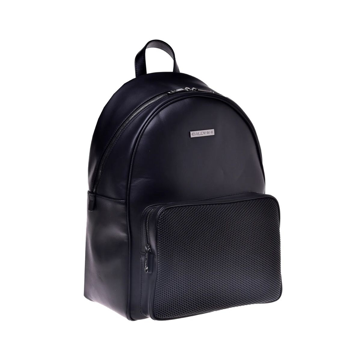Minimalistischer Lederrucksack mit Tasche