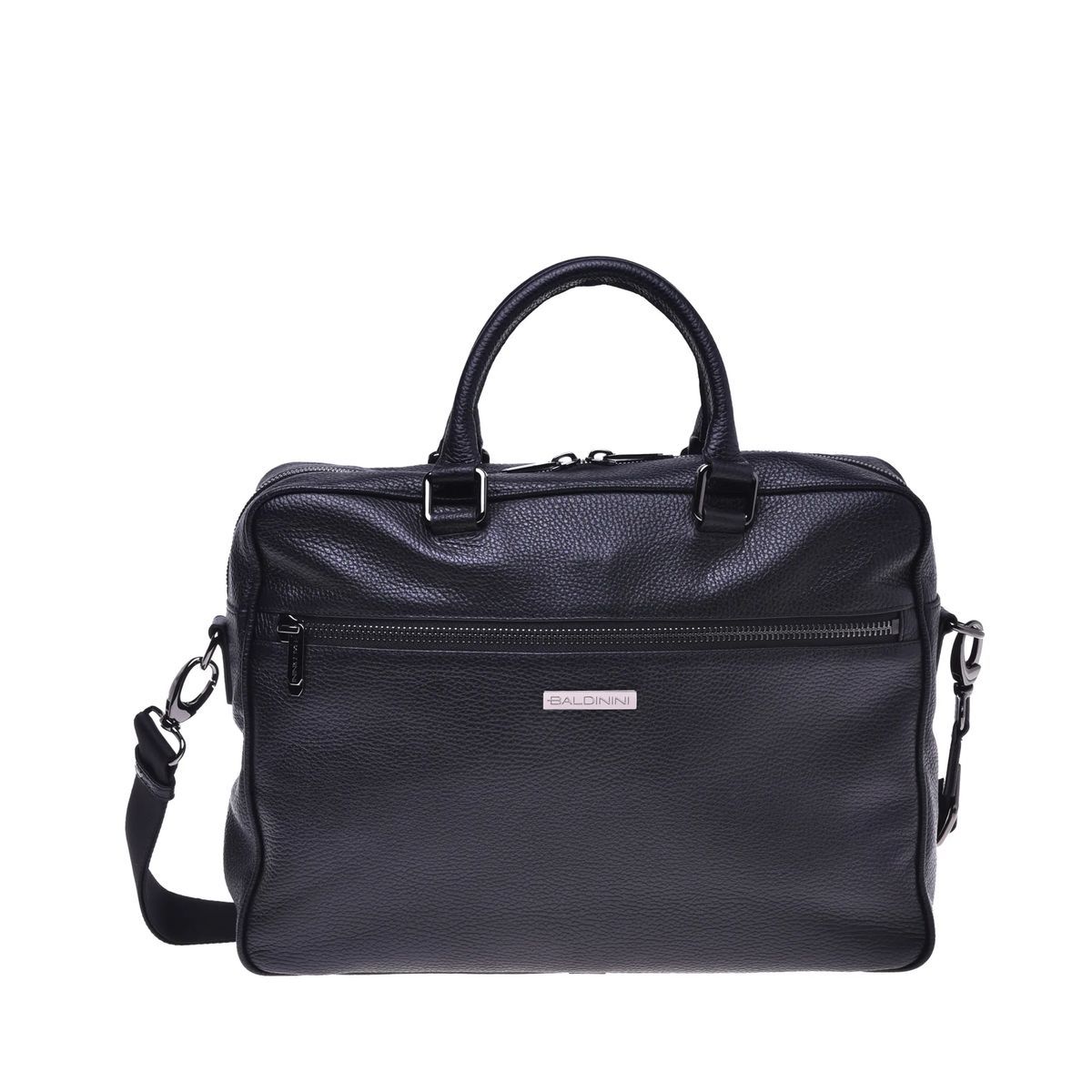Schwarze Leder-Business-Aktentasche