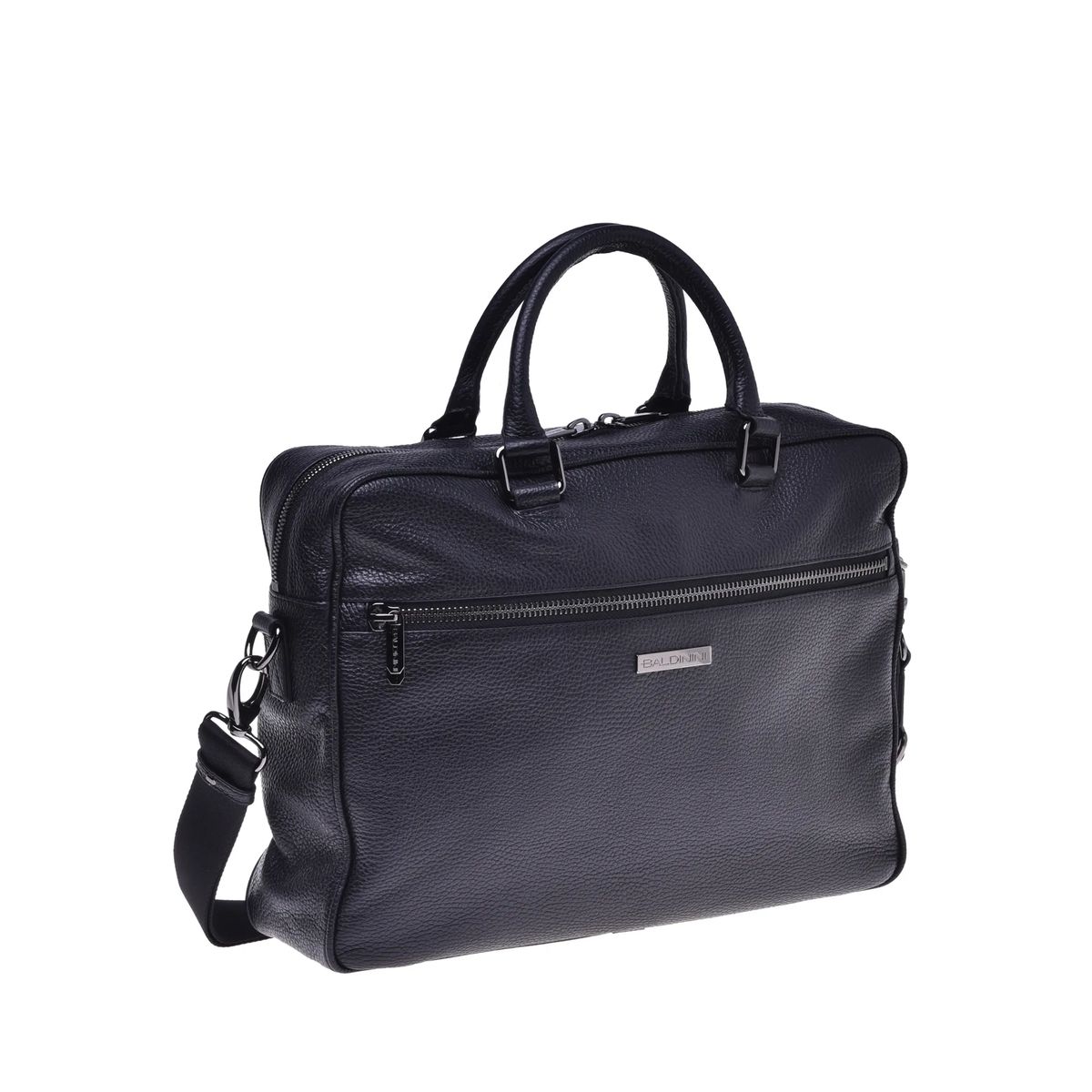 Schwarze Leder-Business-Aktentasche