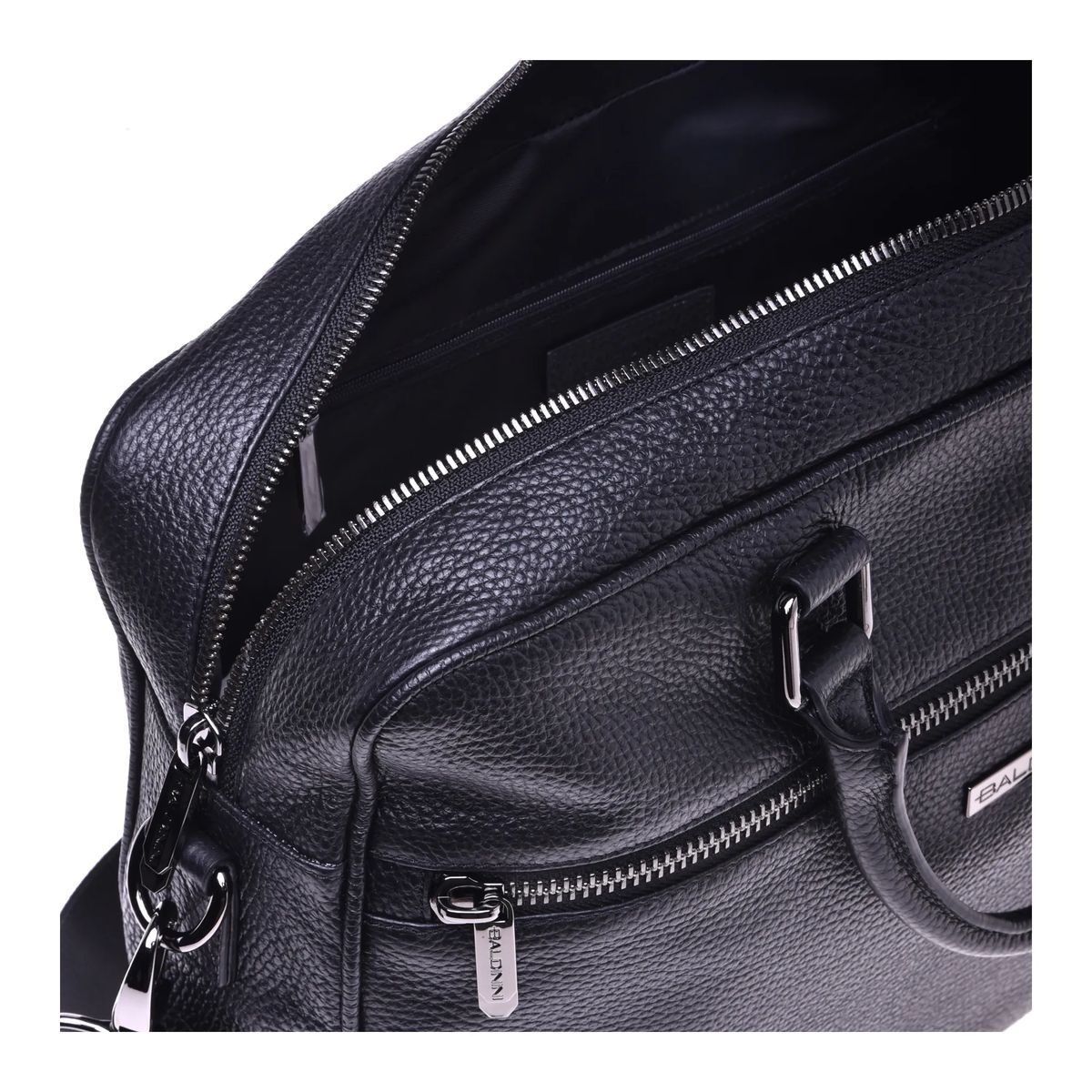 Schwarze Leder-Business-Aktentasche