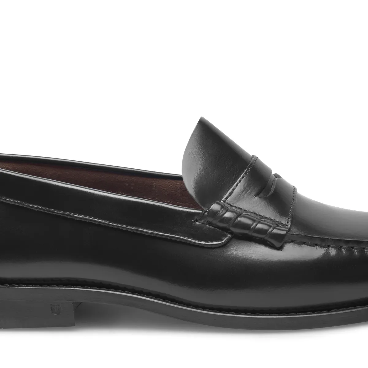 Klassische schwarze Penny Loafer Schuhe