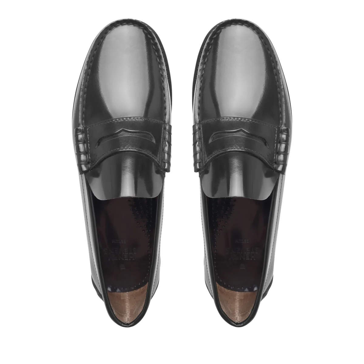 Klassische schwarze Penny Loafer Schuhe