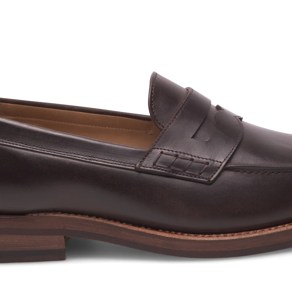 Klassische braune Penny Loafer aus Leder