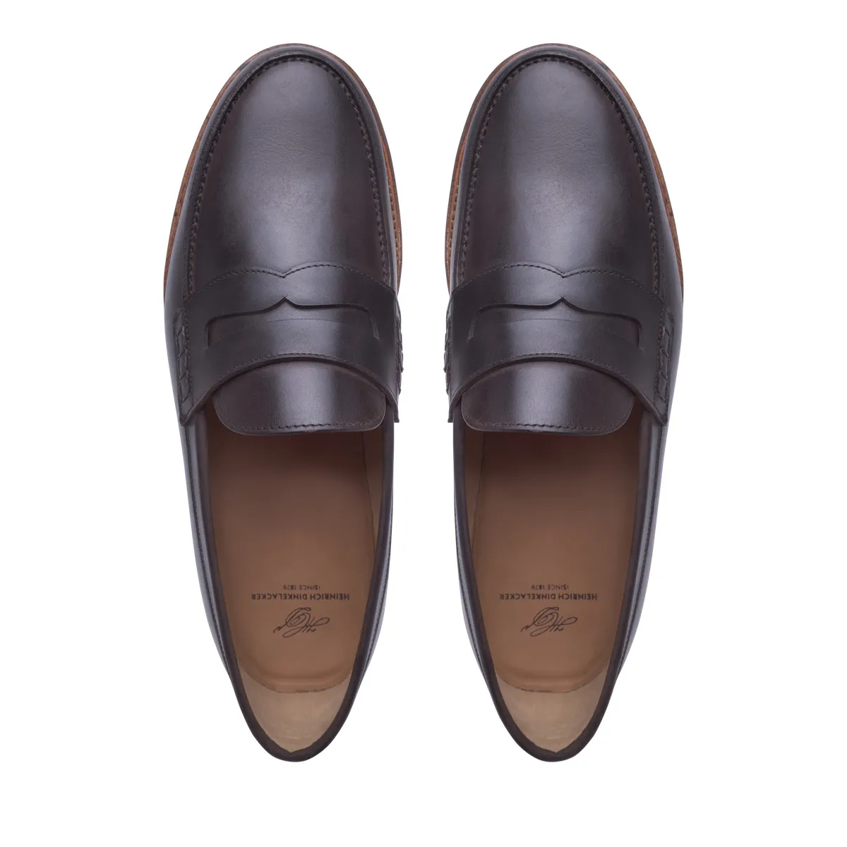 Klassische braune Penny Loafer aus Leder