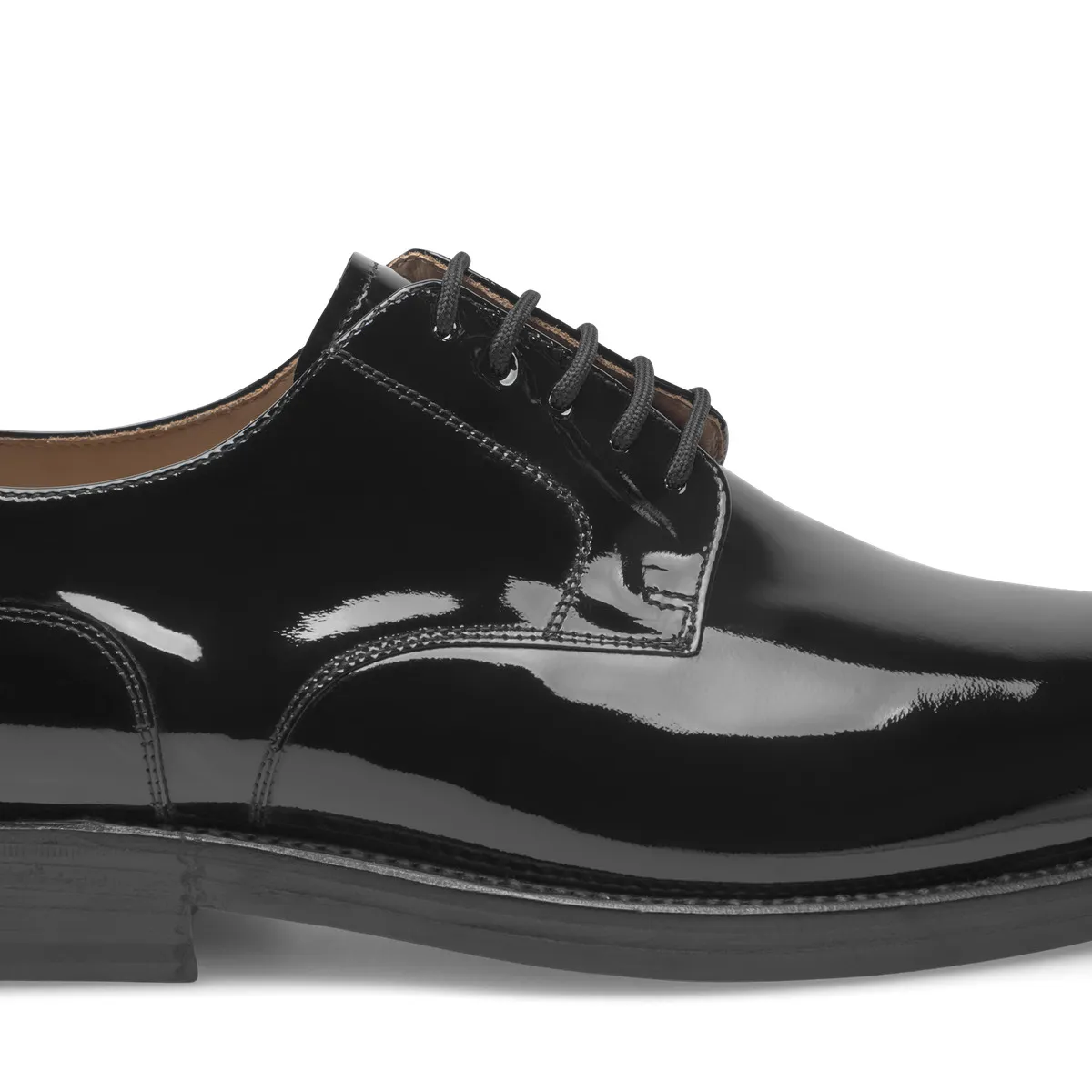 Eleganter schwarzer Oxford aus Lackleder