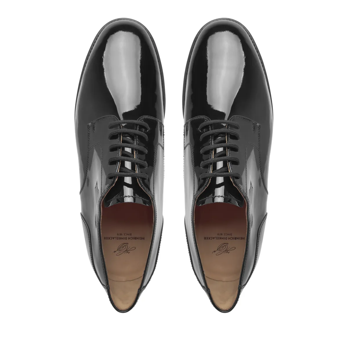 Eleganter schwarzer Oxford aus Lackleder