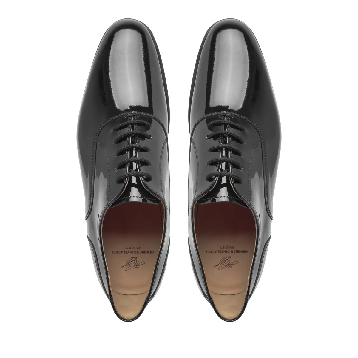 Klassischer schwarzer Lackleder Oxford Schuh