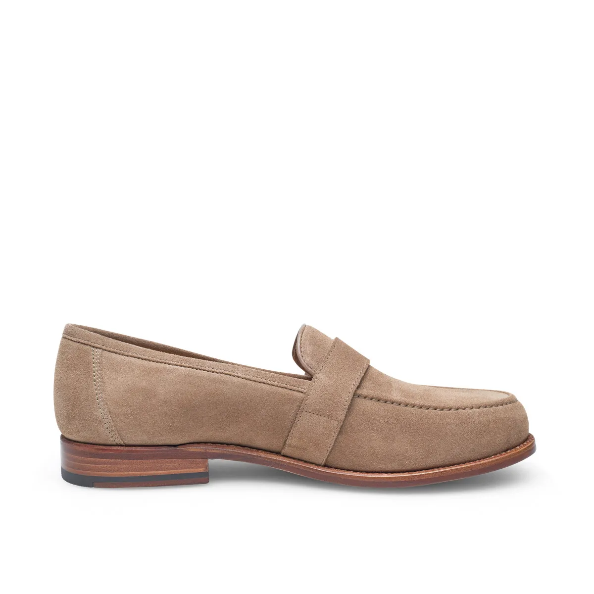 Beiger Wildleder Single Monk Loafer